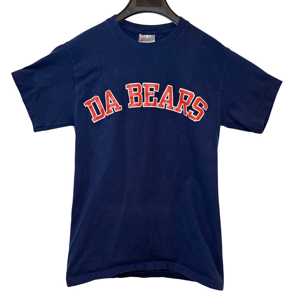 Hanes Heavyweight Vintage 90s / Y2K Chicago Bears Football Da Bears Blue T-Shirt